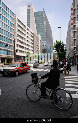 Coredo Nihonbashi on the background (aka Nihonbashi 1-Chome Building), finished in 2004. Ginza district. Tokyo. Japan. Stock Photo