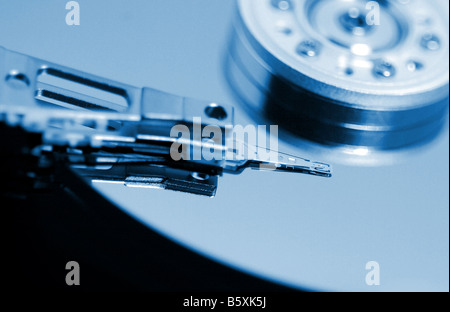 fine image of close up hard disk background Stock Photo