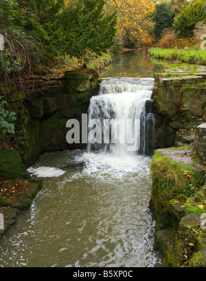 Water fall in Jesmond dene Newcastle upon Tyne Stock Photo