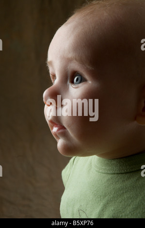 Baby face profile Stock Photo