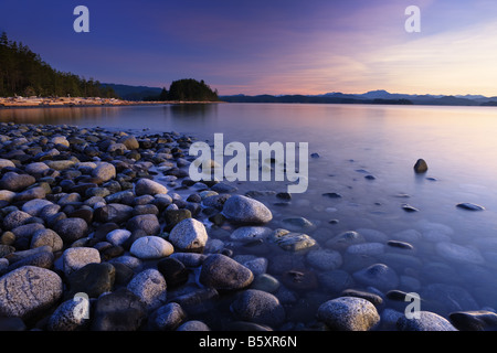 pebble beach at Rebecca spit Stock Photo