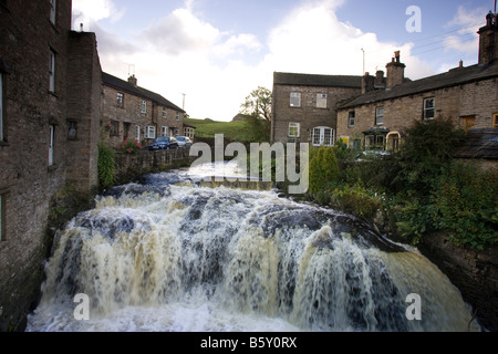 Gayle Beck  waterfall Hawes Wensleydale Yorkshire Stock Photo