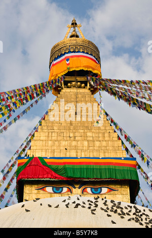 Bodnath Stupa, Kathmandu, Nepal, Asia Stock Photo