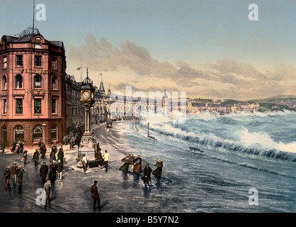 Loch Promenade during a storm, Douglas, Isle of Man, England Stock Photo