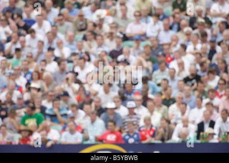 crowd fans spectaters blurred out of focus sports cricket soft background backdrop Stock Photo