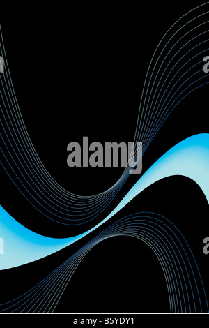 An abstract blue swirls design with plenty of copyspace This makes a great background for advertising Stock Photo