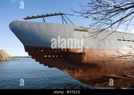 Submarine Vesikko on display in Suomenlinna Helsinki Stock Photo