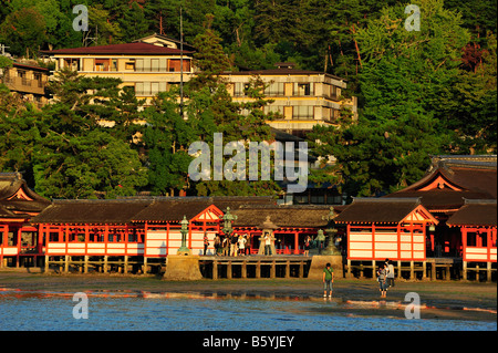 Itsukushima Jinja, Miyajima cho, Hatsukaichi, Hiroshima Prefecture, Japan Stock Photo