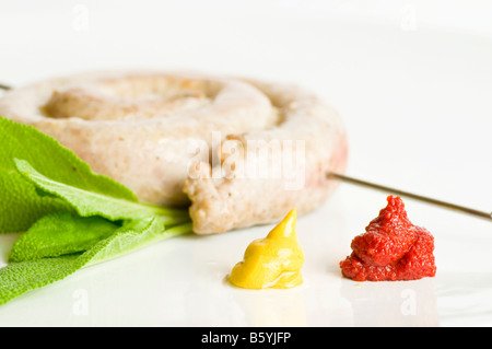 fried sausage curl Stock Photo