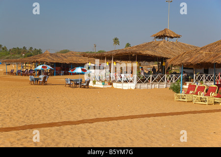 Beach Shacks, Calangute Beach, Goa, India Stock Photo