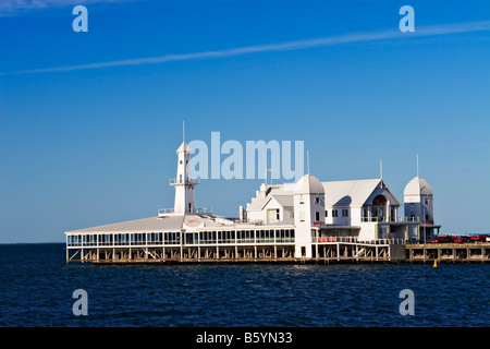 Geelong Scenic / 'Cunningham Pier' is on the Waterfront in 'Corio Bay' Geelong Victoria Australia. Stock Photo