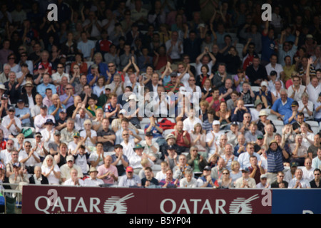 crowd fans spectaters blurred out of focus sports cricket soft background backdrop Stock Photo