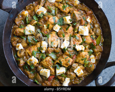 Chicken and Paneer Balti Stock Photo