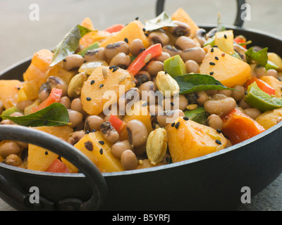 Lobia Aloo- Black Eyed Bean and Potato Curry Stock Photo