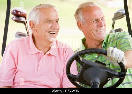 Male Friends Enjoying A Game Of Golf Stock Photo