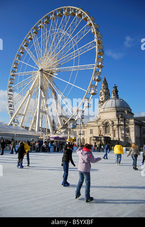 Winter Wonderland City Hall Cardiff Stock Photo - Alamy