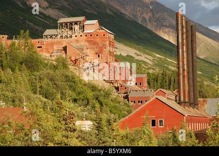 Historic coppermine Kennicott, Wrangell Saint Elias national parkAlaska Stock Photo