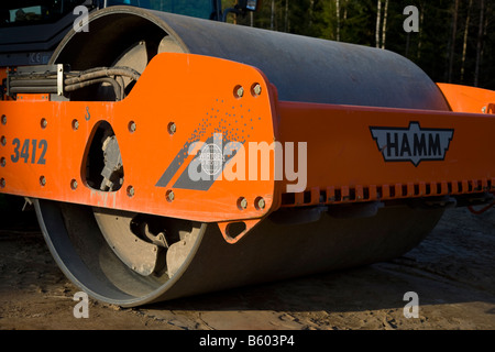 Compactor roller drum Stock Photo