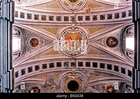 Bosa cathedral near Alghero interior ceiling Sardinia Italy Stock Photo