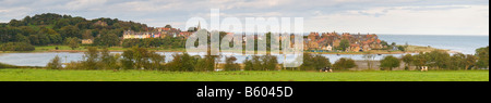 Panarama of the coastal town of Alnmouth in Northumberland UK Stock Photo