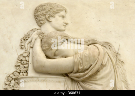 19th Century Relief sculpture attributed to Rinaldo Rinaldi Louvre Museum Paris France Stock Photo