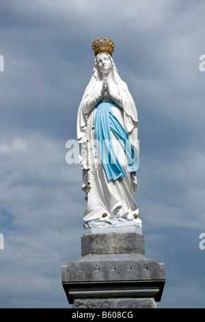 FRANCE, LOURDES. Statue of Our Lady of Lourdes in the sanctuary of Lourdes in France Stock Photo