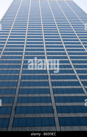 View of office windows at the Grace skyscraper building from 43rd Street in New York USA November 2008 Stock Photo