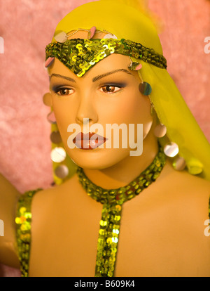 Female mannequin in Istanbul, Turkey displaying exotic conservative attire Stock Photo