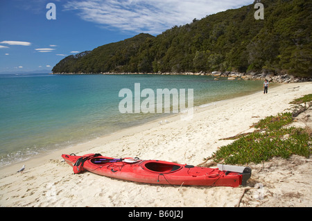 Sea Kayak Bark Bay Abel Tasman National Park Nelson Region South Island New Zealand Stock Photo
