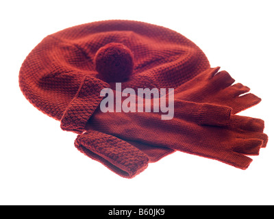 Wooled Hat and Gloves Stock Photo
