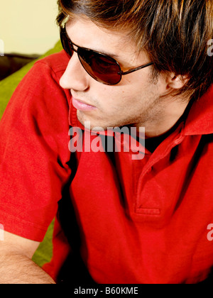 Young Man Wearing Sunglasses Model Released Stock Photo