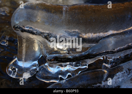 Frozen shapes in water Stock Photo