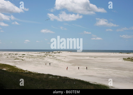 Sandy beach, Kniepsand, North Sea, Amrum Island, Schleswig-Holstein Stock Photo