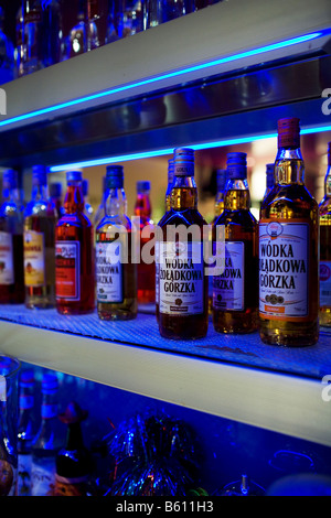 Polish vodka in trendy Polish restaurant The Knaypa on King street Hammersmith London Uk Stock Photo