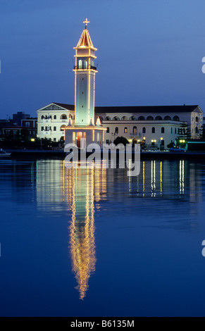 Church on Zakynthos City harbour on Zakynthos Island, Greece, Europe Stock Photo