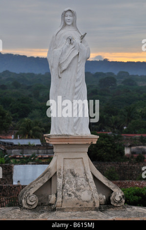 Statue of Mary, La Merced Church, Granada, Nicaragua, Central America Stock Photo
