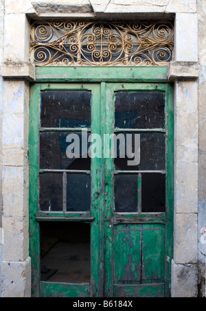 Abandoned house door in Lefkara Stock Photo