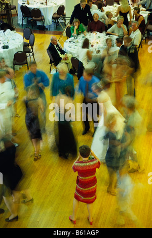 Wedding Reception Dance Floor, 2001,  Blurred Motion Stock Photo