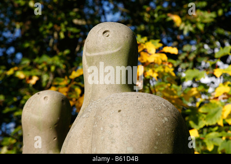 Three Standing Figures sculpture by Henry Moore in Battersea Park, Battersea, London Stock Photo