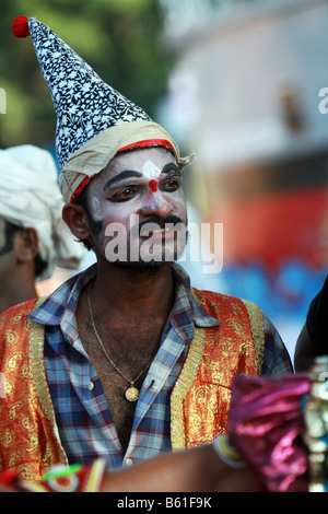 Artist performing during the Dasara festival in Mysore, India in 2008. Stock Photo