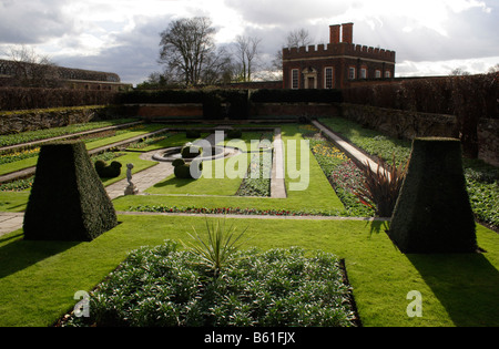 The Pond Gardens at Hampton Court Palace Surrey Stock Photo