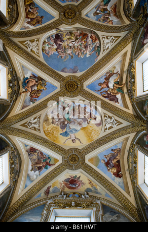 Ceiling fresco of the Triumph of Judith in the Capella di San Bruno in the Museum Certosa di San Martino, Naples, Campania Stock Photo