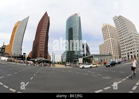 Multistory buildings on Potsdamer Platz Square, Berlin Stock Photo