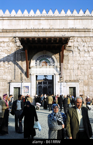 Entrance to the Omayyaden Mosque in Damascus, Syria, Middle East, Asia Stock Photo