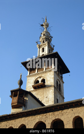 East tower, Jesus minaret of the Omayyaden Mosque in Damascus, Syria, Middle East, Asia Stock Photo