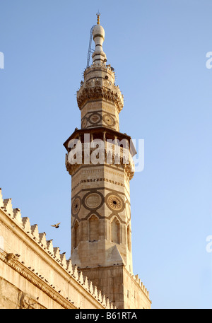 Minaret of the Omayyaden Mosque in Damascus, Syria, Middle East, Asia Stock Photo