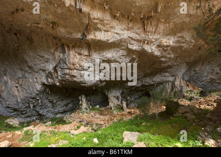 Nuraghic Village in a collapsed sinkhole on Monte Tiscali in the ...