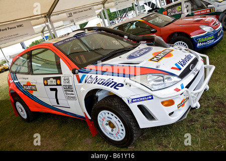 1999 Ford Focus WRC rally car in the paddock at Goodwood Festival of Speed, Sussex, UK. Stock Photo