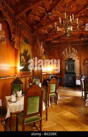 Knights hall in the Landsberg Castle Hotel, Meiningen, Rhoen, Thuringia, Gerrmany, Europe Stock Photo