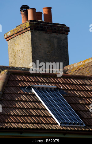 Solar evacuated tubes to heat the water of a house in Bawdsey, Suffolk ...